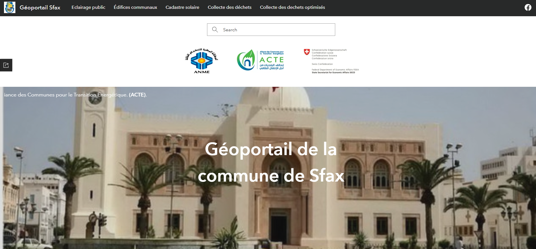 GeoPortal pour la Municipalité de Sfax